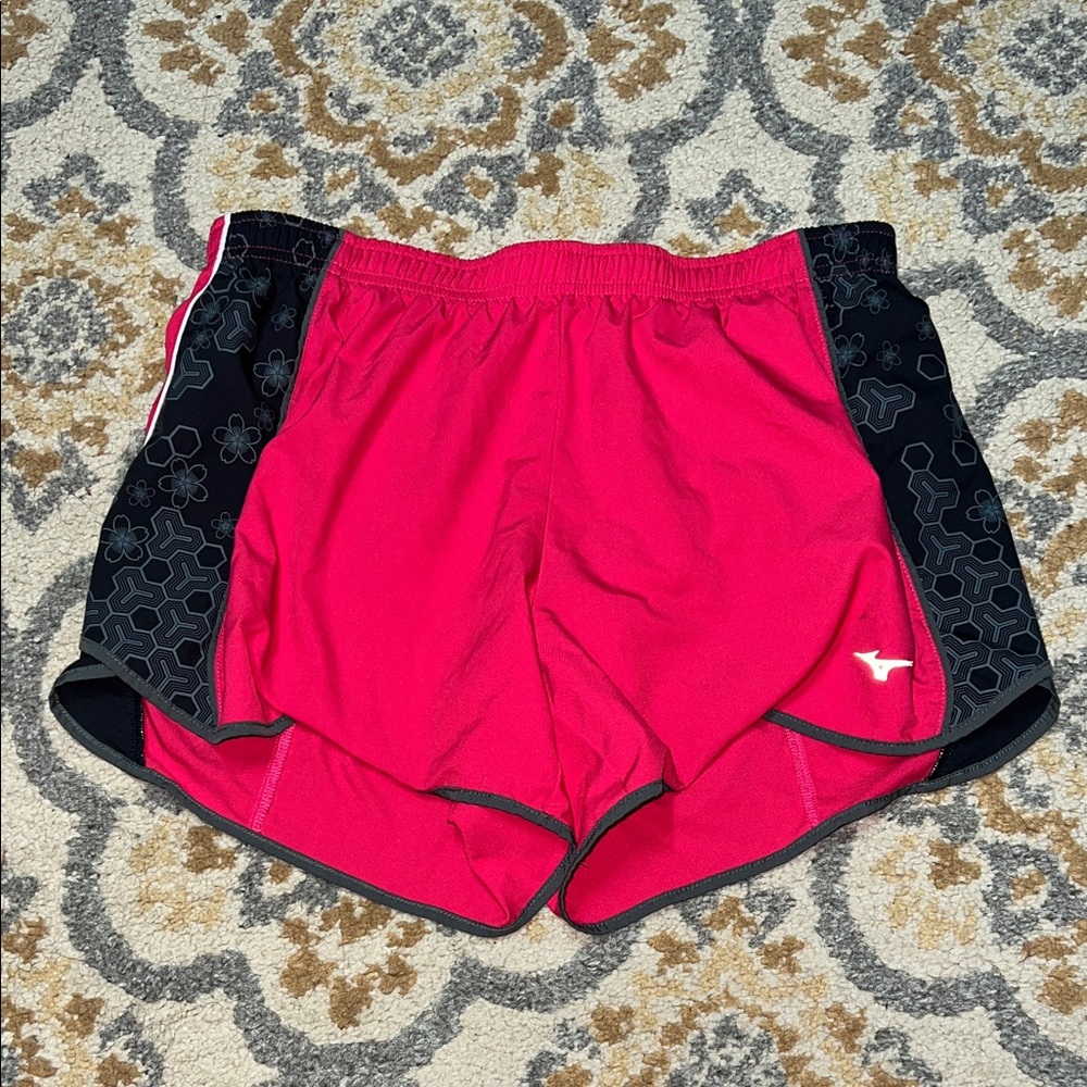 Mizuno hot pink running shorts